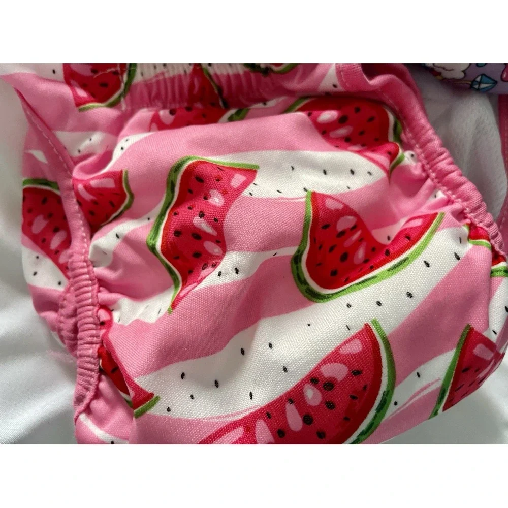 2 Pack‎ Washable Female Dog Diapers Reusable Size Medium PINK/PURPLE